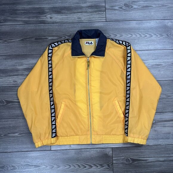 Vintage 90’s Fila Side Tape Full Zip Windbreaker - Picture 1 of 2